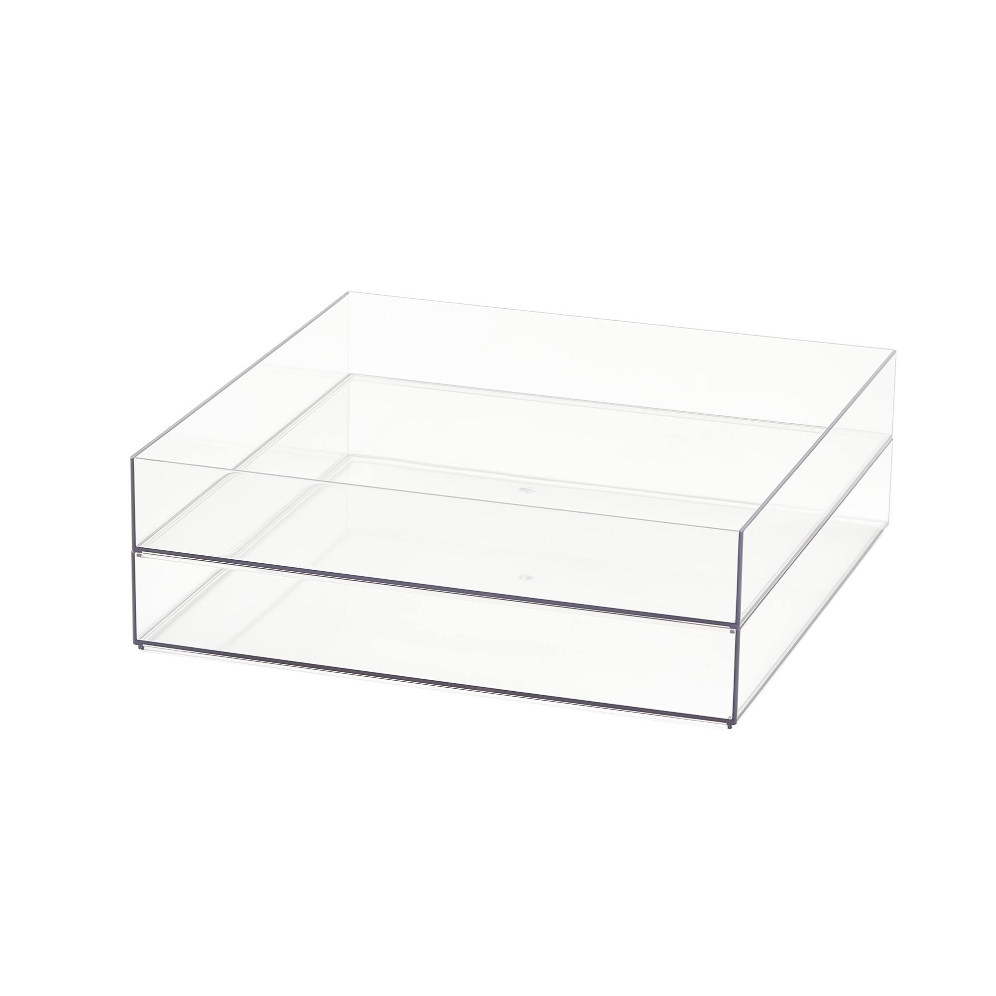 12" x 12" Clear Stackable Storage Tray by Simply Tidy™